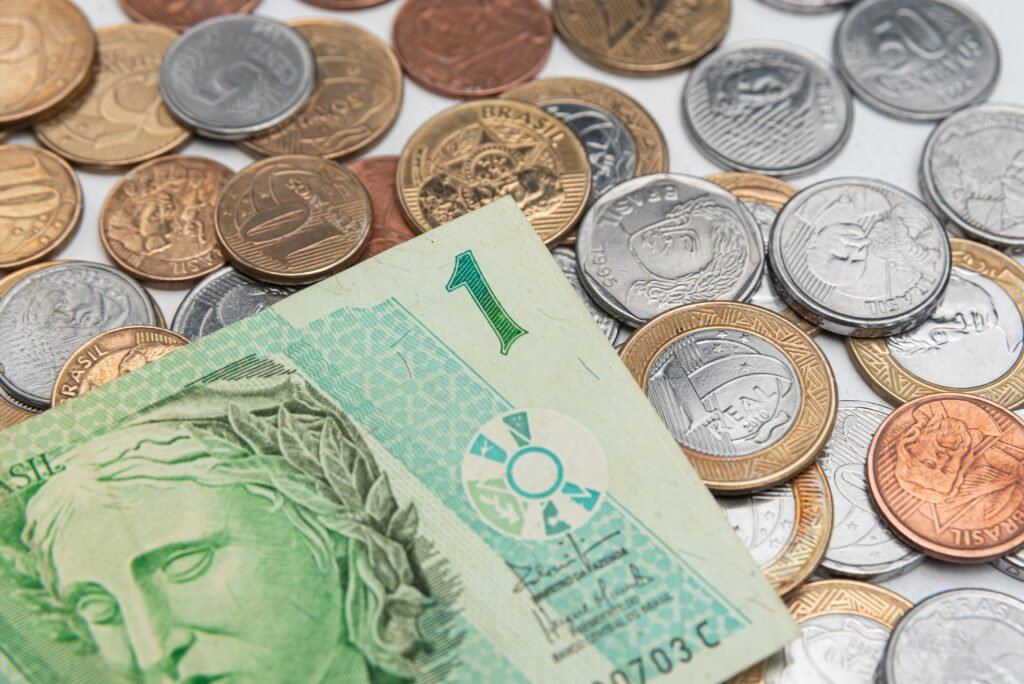 money brazilian coins 1 real cedula